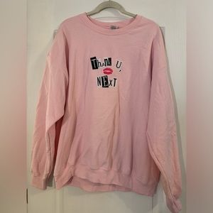 Thank you next crew neck sweatshirt
